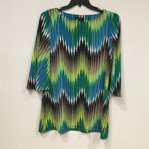 Alfani Ikat Chevron Mod Dress Size Medium GUC - Picture 1 of 3